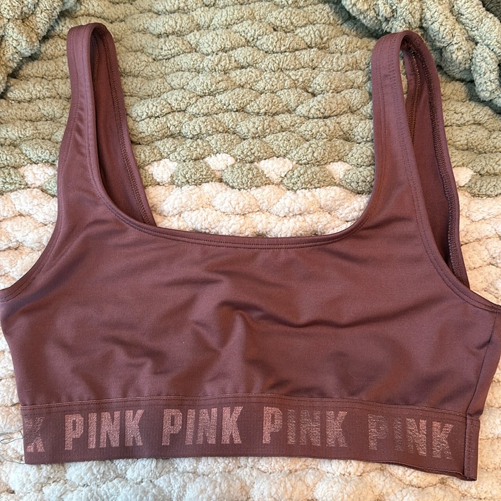 Mauve sports bra from PINK in size small